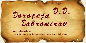 Doroteja Dobromirov vizit kartica